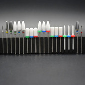 MAOHANG 20 vrsta keramičkih svrdla za nokte Dodaci za stroj za manikuru Rotacijske električne turpije za nokte Rezač za manikuru Alati za uređenje noktiju