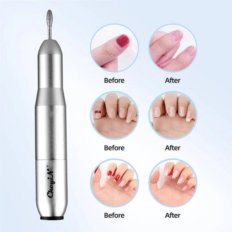 CkeyiN 20000rpm Τρυπάνι νυχιών Μύλος στίλβωσης για μανικιούρ σετ φρεζαρίσματος Ηλεκτρικό τριβείο νυχιών ρυθμιζόμενης ταχύτητας