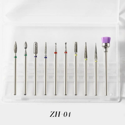 10 vnt. Kokybiškos deimantinės frezos manikiūrui elektrinis švarios pėdos odelių nagų staklės nagų poliravimo įrankis