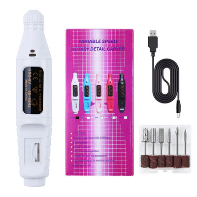 Salono stiklinimas frezavimo pedikiūro mašina nagų dildės raižyti šlifuoklis poliruoklis nagų dailės įrankiai 7 dydžio elektrinis manikiūro gręžtuvas