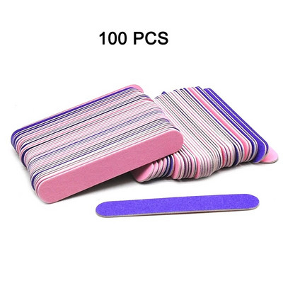 50/100 buc. Pile de unghii din lemn cu două fețe Accesorii pentru unghii Instrumente de manichiură Limas 150/180 de șlefuit pentru pedichiură din lemn Lac tampon pentru unghii