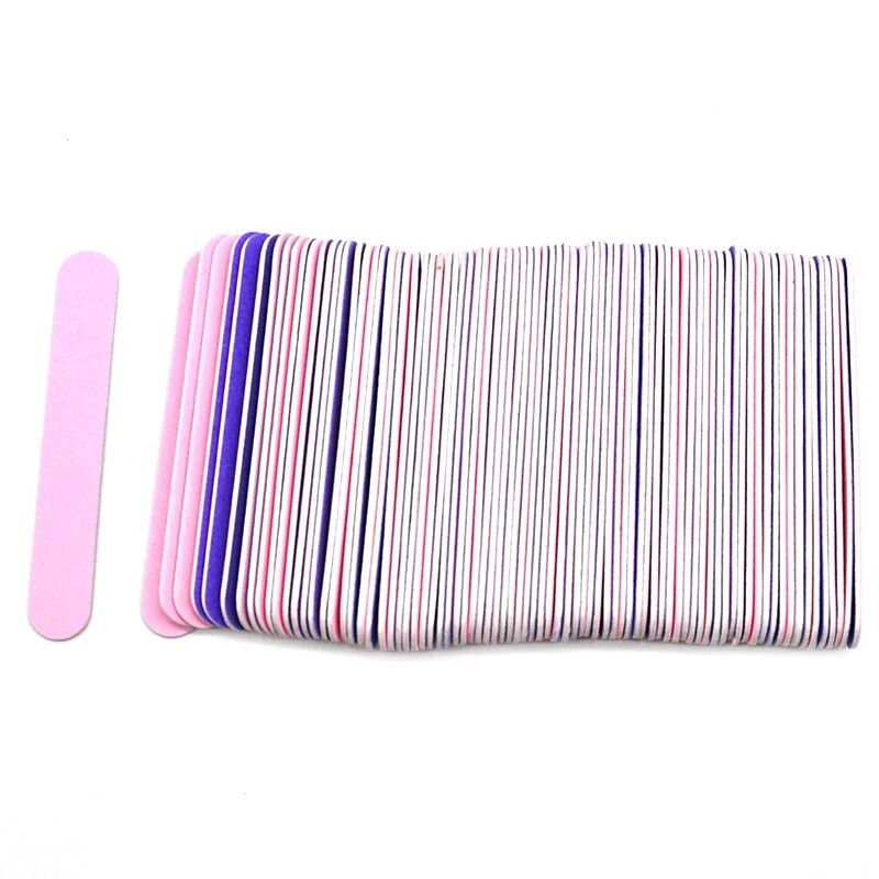 50/100 buc. Pile de unghii din lemn cu două fețe Accesorii pentru unghii Instrumente de manichiură Limas 150/180 de șlefuit pentru pedichiură din lemn Lac tampon pentru unghii