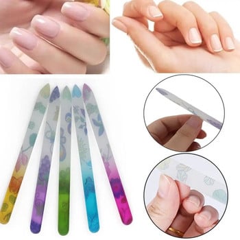 Професионална 14 см цветна печатаща стъклена пила за нокти Отпечатване на кристална стъклена пила за нокти Флаш инструмент за лак за нокти