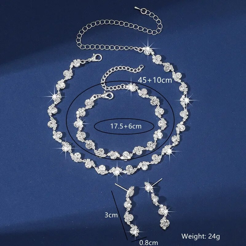 FYUAN išskirtiniai juodo sidabro spalvos krištolo karoliai auskarai apyrankės ilgas kutas Kalnų krištolo auskarai vestuvinių papuošalų rinkiniams