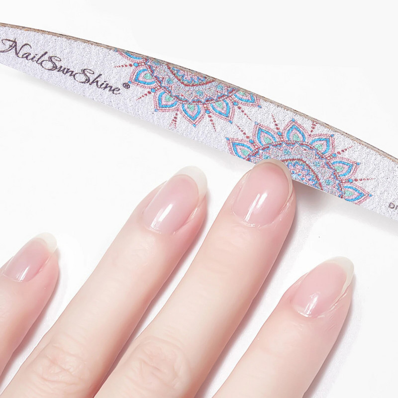 Gėlių manikiūro nagų dildės buferis Praktiškas dvipusis spausdintas nagų lakas Pirštų nagų pedikiūro manikiūro PR išpardavimas