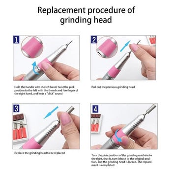 35000RPM Ανταλλακτικό τρυπάνι νυχιών για μανικιούρ χειρολαβή για ηλεκτρικό μηχάνημα γυαλίσματος νυχιών