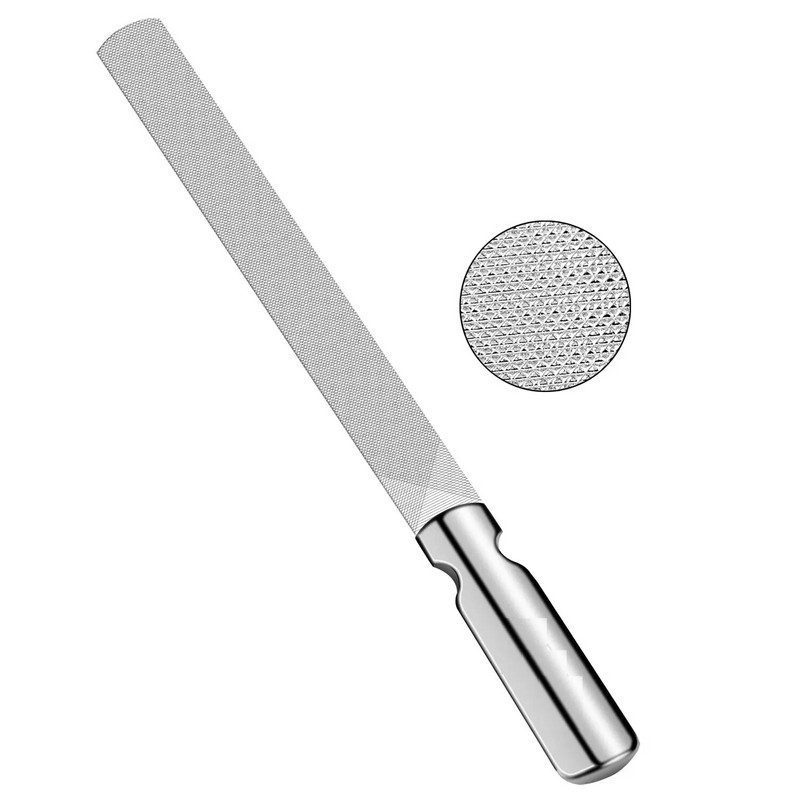 Profesionālas nerūsējošā tērauda nagu vīles abpusējas sievietēm un vīriešiem Lieljaudas atkārtoti lietojamas manikīra vīles dabīgiem nagiem