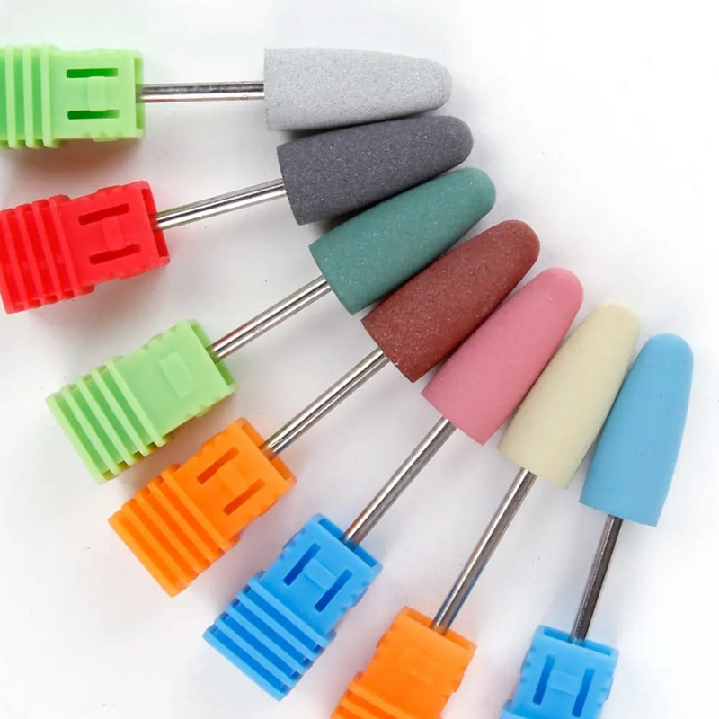 Silikona keramikas naglu urbjmašīnas pulēšanas līdzeklis gumijas noņemšanai elektriskais manikīrs darbgaldi frēzei režģa bufervīle