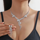 FYUAN geomeetrilised pärlikee kõrvarõngad naistele pika tutiga kivist kõrvarõngad pulmapruudi ehete komplektid aksessuaarid