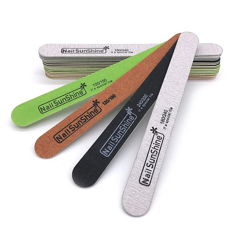 10 tk Tugevad paksud puidust küüneviilid 180/240 120/180 240/320 100/150 Lima Buffer Maniküür küünte Sunshine puidust lihvimisküüneviil