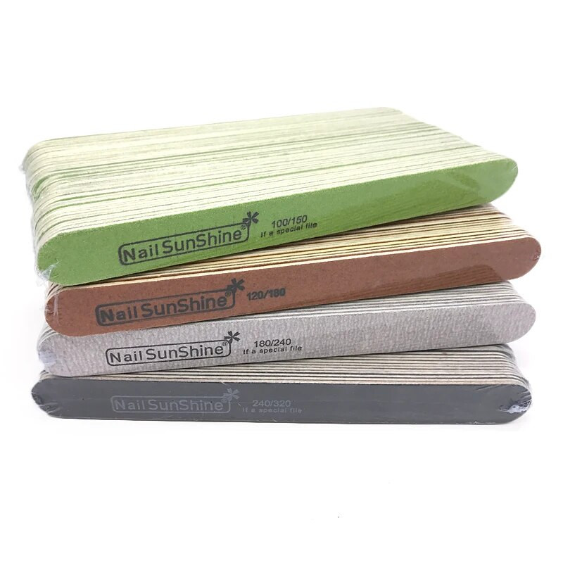 10 tk Tugevad paksud puidust küüneviilid 180/240 120/180 240/320 100/150 Lima Buffer Maniküür küünte Sunshine puidust lihvimisküüneviil