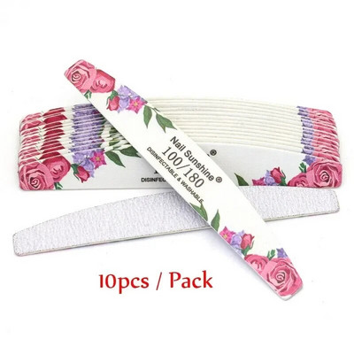 10 tk. Professionaalsed küüneviilid 100/180 lihvitav puit, tugev liivapaber Kahepoolsed küünepuhverplokid, viil Art küünetööriist