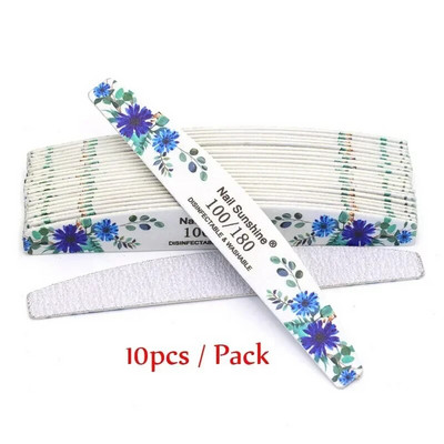 10 tk. Professionaalsed küüneviilid 100/180 lihvitav puit, tugev liivapaber Kahepoolsed küünepuhverplokid, viil Art küünetööriist