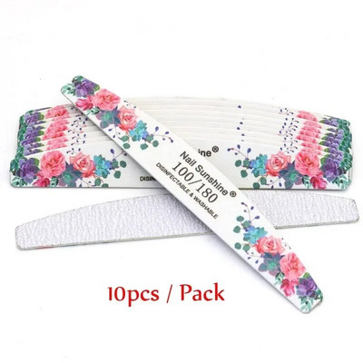 10 tk. Professionaalsed küüneviilid 100/180 lihvitav puit, tugev liivapaber Kahepoolsed küünepuhverplokid, viil Art küünetööriist