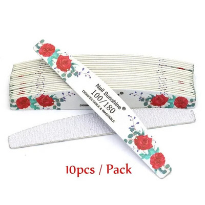 10 tk. Professionaalsed küüneviilid 100/180 lihvitav puit, tugev liivapaber Kahepoolsed küünepuhverplokid, viil Art küünetööriist