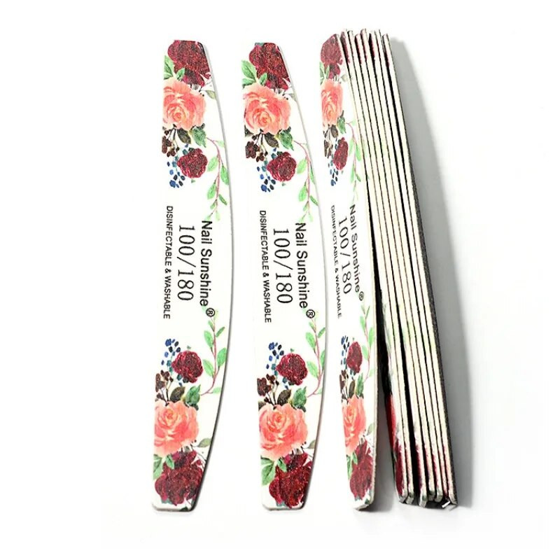 10 tk. Professionaalsed küüneviilid 100/180 lihvitav puit, tugev liivapaber Kahepoolsed küünepuhverplokid, viil Art küünetööriist