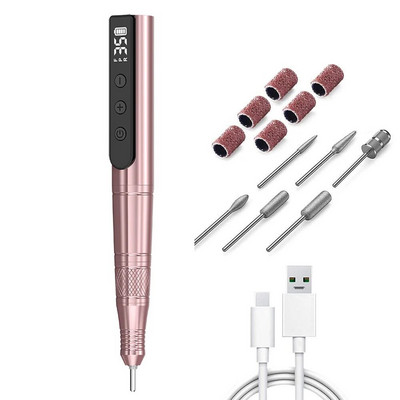 Professionaalne aku küüneprill, 35 000 p/min laetav elektriline küüneviil akrüül-geelküünte maniküür-pediküüri komplektide jaoks