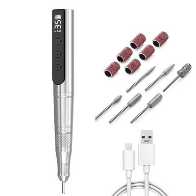Professionaalne aku küüneprill, 35 000 p/min laetav elektriline küüneviil akrüül-geelküünte maniküür-pediküüri komplektide jaoks