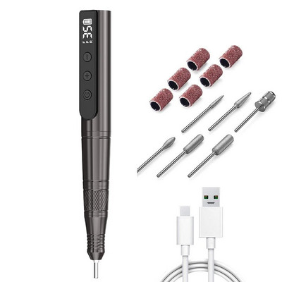 Professionaalne aku küüneprill, 35 000 p/min laetav elektriline küüneviil akrüül-geelküünte maniküür-pediküüri komplektide jaoks