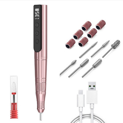 Professionaalne aku küüneprill, 35 000 p/min laetav elektriline küüneviil akrüül-geelküünte maniküür-pediküüri komplektide jaoks