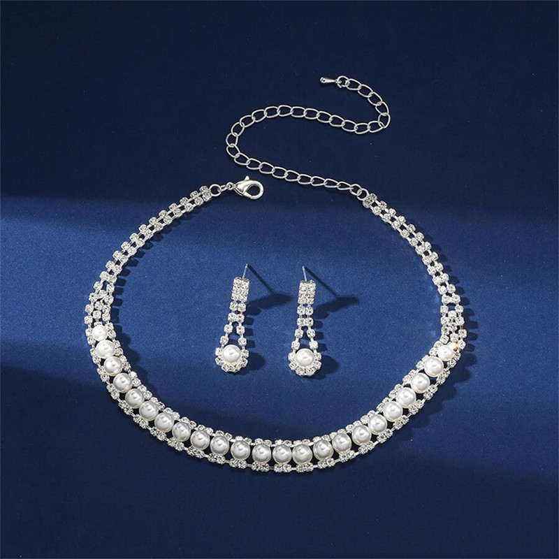 FYUAN pärlikee kõrvarõngad naistele pika tutiga kivist kõrvarõngad pulmapruudi ehtekomplektid aksessuaarid