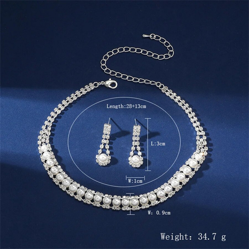 FYUAN pärlikee kõrvarõngad naistele pika tutiga kivist kõrvarõngad pulmapruudi ehtekomplektid aksessuaarid