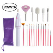 1 σετ Soft Polishing Felt Cone 5 σε 1 Ηλεκτρικές βούρτσες νυχιών λίμας νυχιών Buffer Polisher Drill Grinder Tools Μηχάνημα μανικιούρ νυχιών