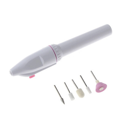 1 σετ Soft Polishing Felt Cone 5 σε 1 Ηλεκτρικές βούρτσες νυχιών λίμας νυχιών Buffer Polisher Drill Grinder Tools Μηχάνημα μανικιούρ νυχιών