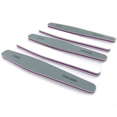 4gab nagu vīļu pulēšana nagiem Diamond 1000/4000 Double Side Buffer Block Shine nagu laka pulēšanas līdzeklis manikīrs nagu mākslas rīks