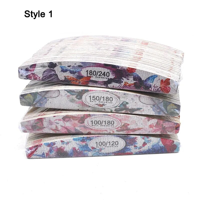 10 vnt Naujų nagų dildės gėlėmis margintas nagų buferis Spalvingas Lime A Ongle 80/100/150/180/240 profesionalūs manikiūro įrankiai