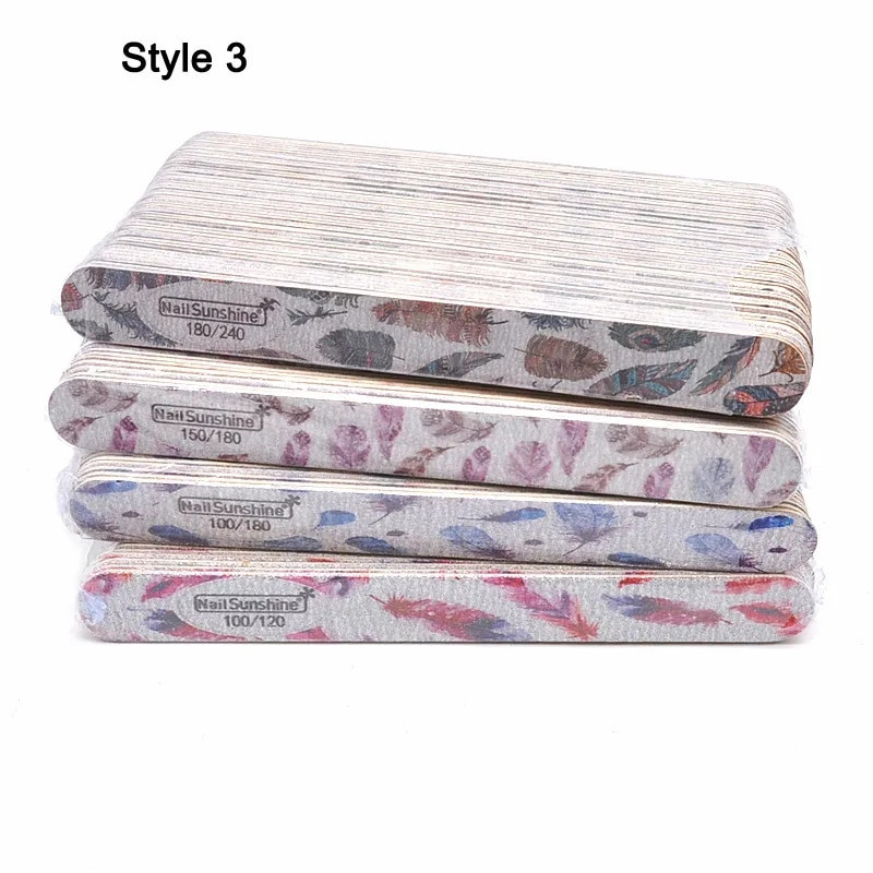 10 vnt Naujų nagų dildės gėlėmis margintas nagų buferis Spalvingas Lime A Ongle 80/100/150/180/240 profesionalūs manikiūro įrankiai