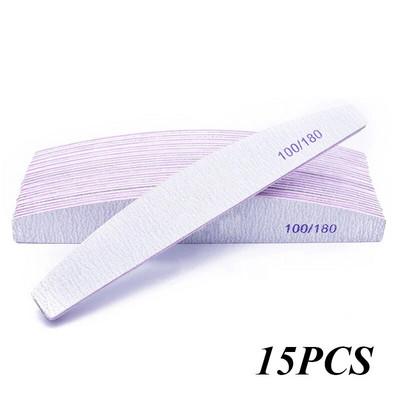 Professionaalne küüneviil 100/180 Half Moon liivapaberiviil lihvimine poleerimine küünetööriistad viilid küünte lihvimisseadmed maniküüriviil