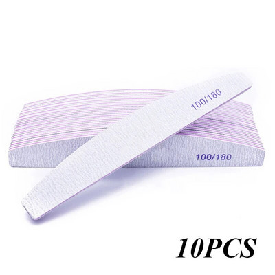 Professionaalne küüneviil 100/180 Half Moon liivapaberiviil lihvimine poleerimine küünetööriistad viilid küünte lihvimisseadmed maniküüriviil