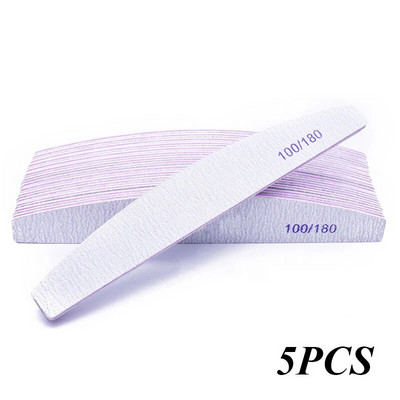 Professionaalne küüneviil 100/180 Half Moon liivapaberiviil lihvimine poleerimine küünetööriistad viilid küünte lihvimisseadmed maniküüriviil