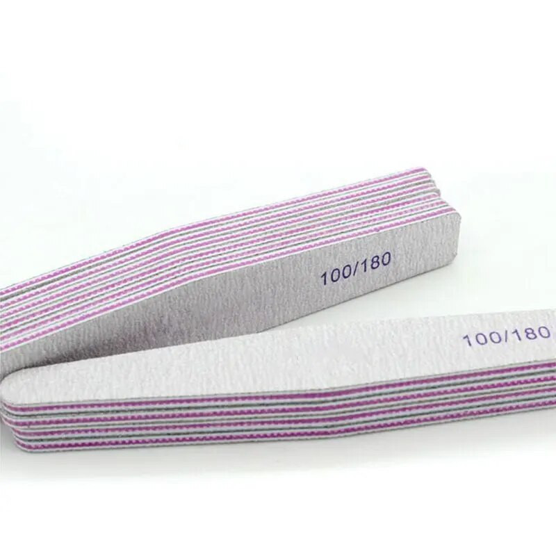 Professionaalne küüneviil 100/180 Half Moon liivapaberiviil lihvimine poleerimine küünetööriistad viilid küünte lihvimisseadmed maniküüriviil