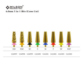 WILSON 6.0mm 5 in 1 Bits (Cross Cut) - Εργαλεία / Νύχια / Μανικιούρ / Αξεσουάρ νυχιών / Τρυπάνια