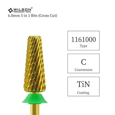 WILSON 6.0mm 5 in 1 Bits (Cross Cut) - Εργαλεία / Νύχια / Μανικιούρ / Αξεσουάρ νυχιών / Τρυπάνια