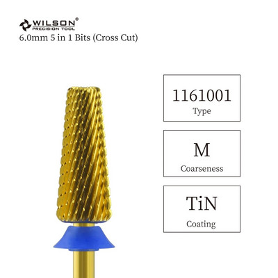 WILSON 6.0mm 5 in 1 Bits (Cross Cut) - Εργαλεία / Νύχια / Μανικιούρ / Αξεσουάρ νυχιών / Τρυπάνια