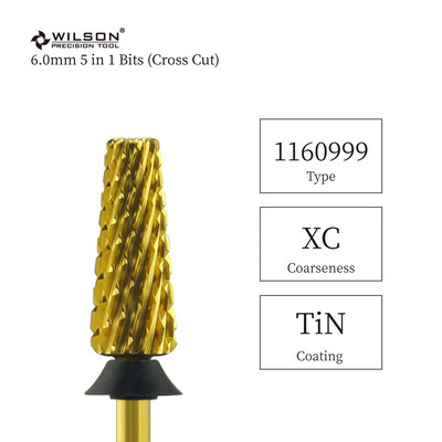 WILSON 6.0mm 5 in 1 Bits (Cross Cut) - Εργαλεία / Νύχια / Μανικιούρ / Αξεσουάρ νυχιών / Τρυπάνια
