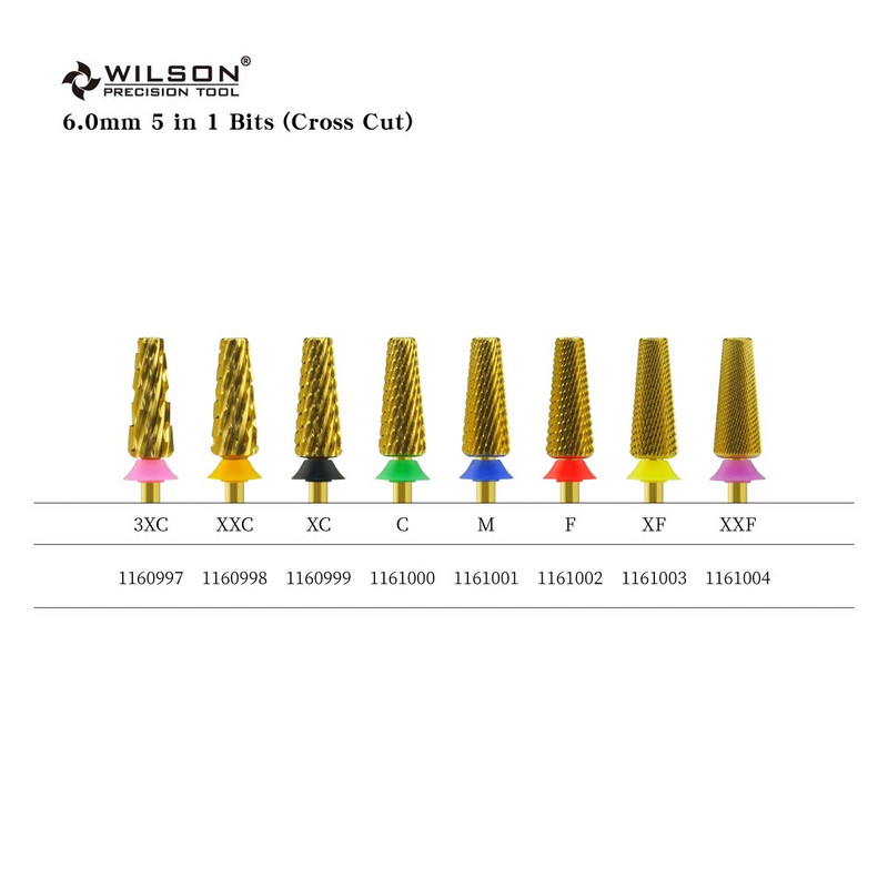 WILSON 6.0mm 5 in 1 Bits (Cross Cut) - Εργαλεία / Νύχια / Μανικιούρ / Αξεσουάρ νυχιών / Τρυπάνια