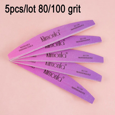 5tk Professionaalne Half Moon küüneviil Lime 100/180 professionaalne materjal küünte lihvimine küünte poleerimine tarvikud küünetööriistad