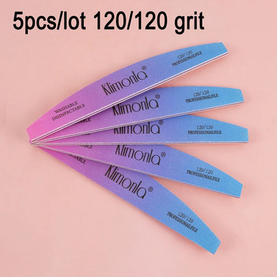 5tk Professionaalne Half Moon küüneviil Lime 100/180 professionaalne materjal küünte lihvimine küünte poleerimine tarvikud küünetööriistad