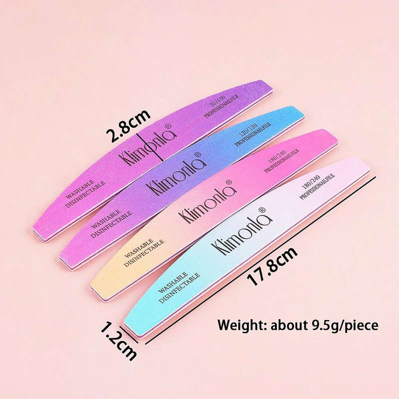 5tk Professionaalne Half Moon küüneviil Lime 100/180 professionaalne materjal küünte lihvimine küünte poleerimine tarvikud küünetööriistad