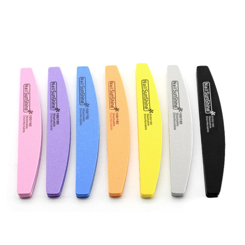 10 τεμ./Παρτίδα λίμες νυχιών γυαλόχαρτο 100 180 πολύχρωμα ρυθμιστικά νυχιών Αναλώσιμα μανικιούρ Limas Εργαλεία νυχιών τέχνης Shine Mmanicure File Tools