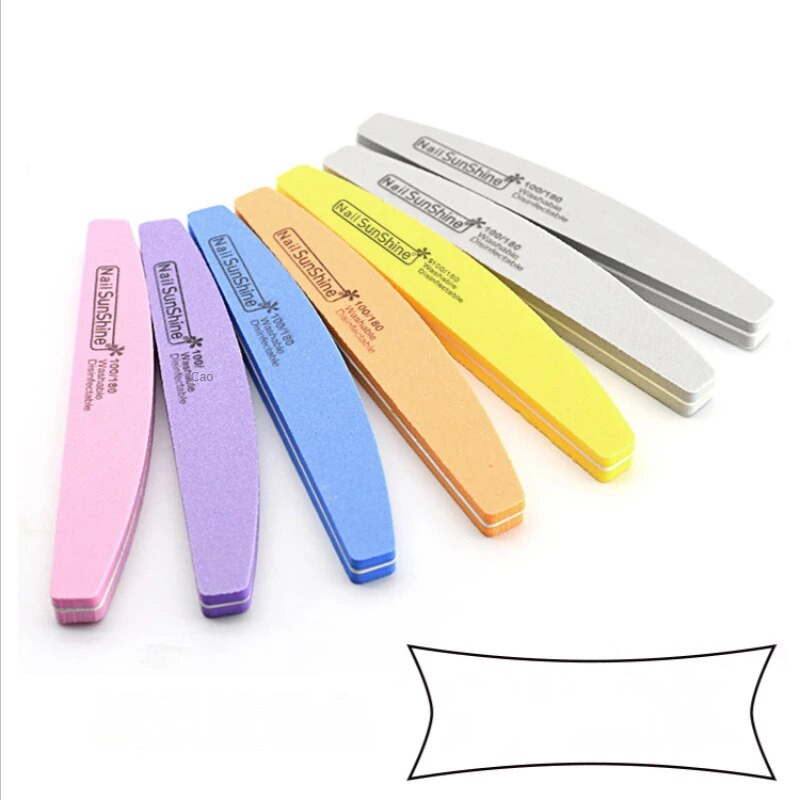 10 τεμ./Παρτίδα λίμες νυχιών γυαλόχαρτο 100 180 πολύχρωμα ρυθμιστικά νυχιών Αναλώσιμα μανικιούρ Limas Εργαλεία νυχιών τέχνης Shine Mmanicure File Tools