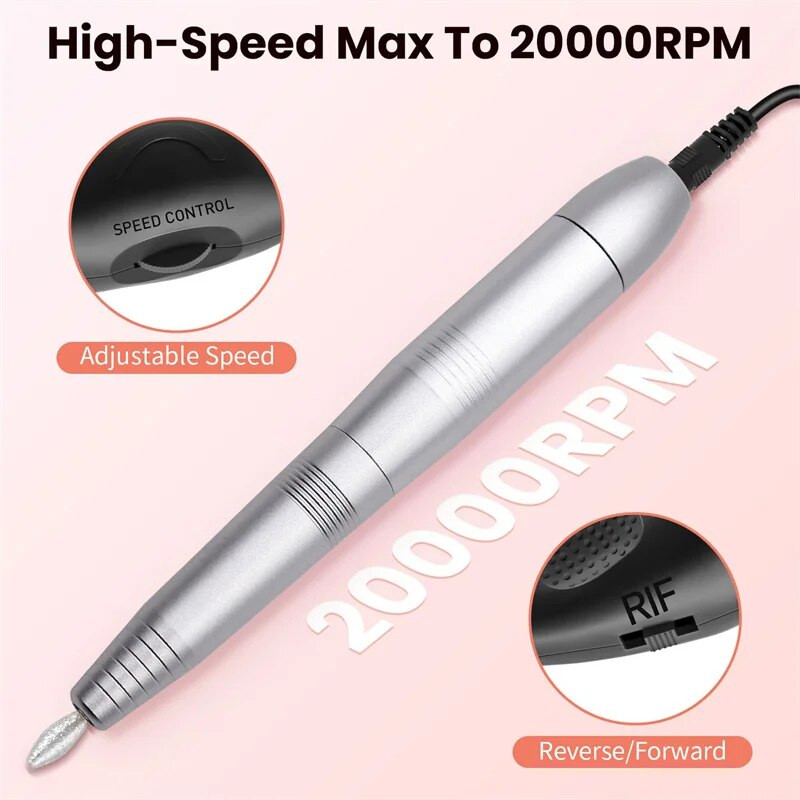 Elektriline küünelihvija ülikond kaasaskantav elektriline küüneviil geelküünte jaoks ülikond professionaalne küünepediküüri tööriist koos küünelakiga