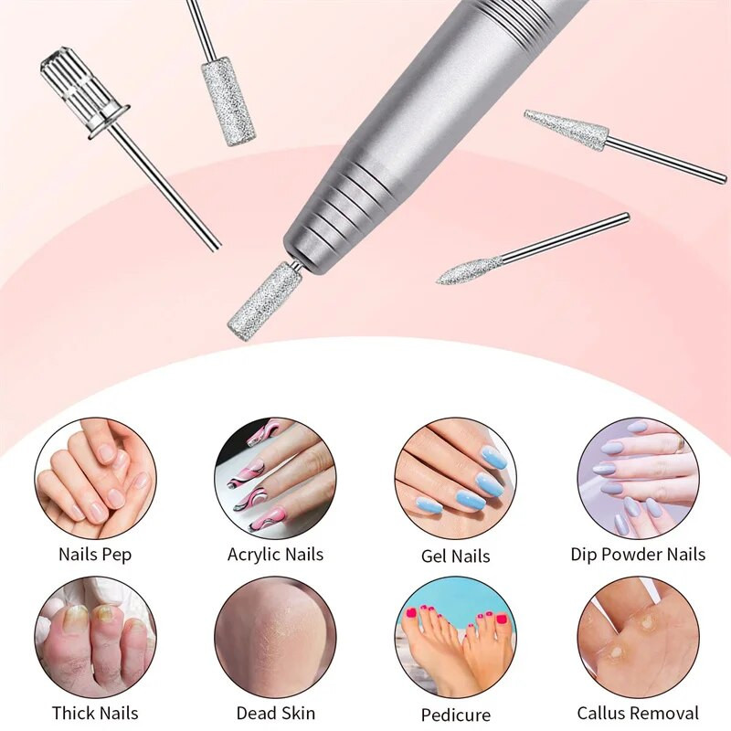 Elektriline küünelihvija ülikond kaasaskantav elektriline küüneviil geelküünte jaoks ülikond professionaalne küünepediküüri tööriist koos küünelakiga