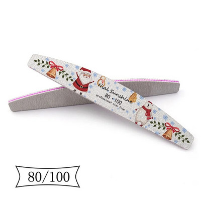 10Gb Ziemassvētku nagu vīle Multi Grit Nail Buffer Block Lime A Ongle Manikīra Files Gēla lakas noņemšanas nagu kopšanas rīku komplekts