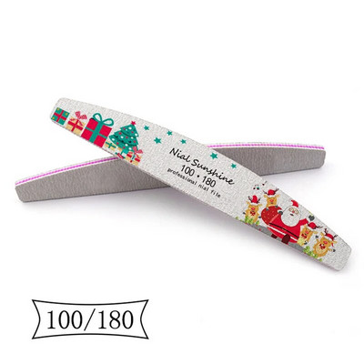 10Gb Ziemassvētku nagu vīle Multi Grit Nail Buffer Block Lime A Ongle Manikīra Files Gēla lakas noņemšanas nagu kopšanas rīku komplekts