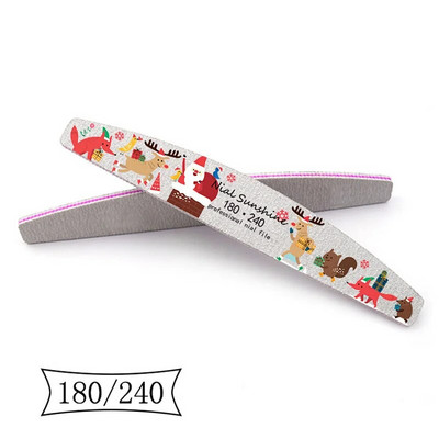 10Gb Ziemassvētku nagu vīle Multi Grit Nail Buffer Block Lime A Ongle Manikīra Files Gēla lakas noņemšanas nagu kopšanas rīku komplekts